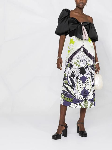 Valentino Garavani World Arazzo print midi skirt - White - zdjęcie produktu nr 2