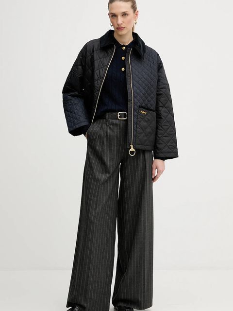 Barbour sweter z dodatkiem wełny Evie damski kolor granatowy LKN1730 - zdjęcie produktu nr 2