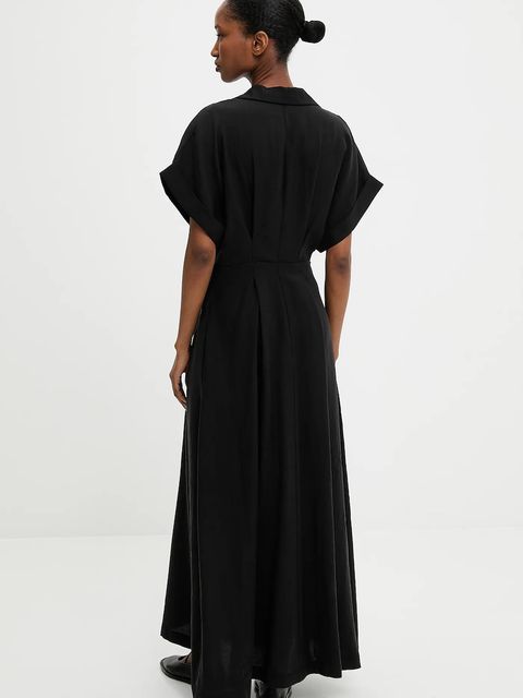 Answear.LAB sukienka kolor czarny maxi rozkloszowana - zdjęcie produktu nr 2