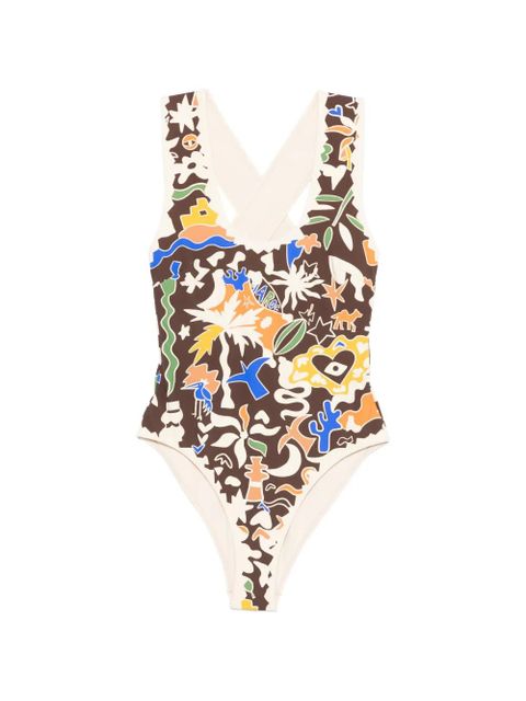 ALEMAIS Maroc criss-cross swimsuit - Brown - zdjęcie produktu nr 1