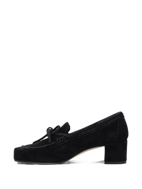 Aeyde front-tie suede loafers - Black