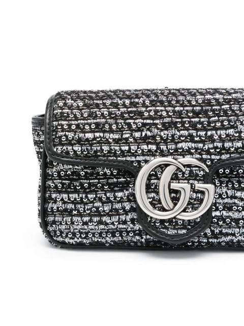 Gucci mini GG Marmont Super cross body bag - Black