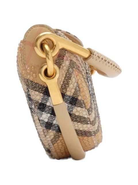 Burberry check rhinestone bridle clutch - Neutrals