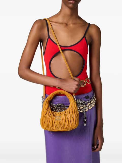 Miu Miu Wander matelassé tote bag - Yellow