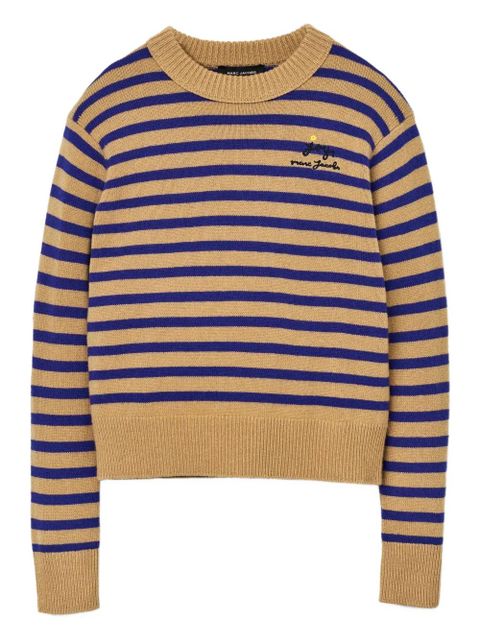 Marc Jacobs striped flower-embellished sweater - Brown - zdjęcie produktu nr 1