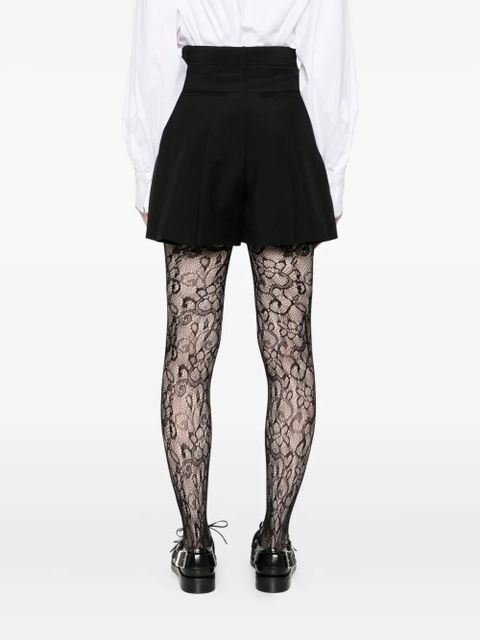 Alexander McQueen pleated shorts - Black - zdjęcie produktu nr 2