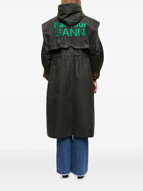GANNI x Barbour hooded coat - Green