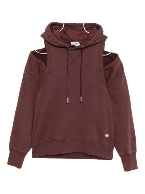 Jean Paul Gaultier cut-out hoodie - Red