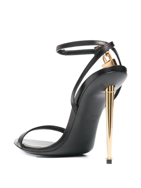 TOM FORD padlock heel sandals - Black
