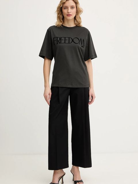 BOSS Orange t-shirt bawełniany damski kolor szary 50556993 - zdjęcie produktu nr 2