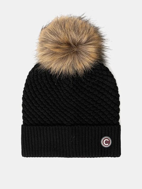 Colmar czapka z domieszką wełny kolor czarny z grubej dzianiny 4854E.3XS - zdjęcie produktu nr 1