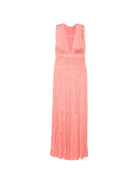 Ulla Johnson Tasneem tie-straps V-neck midi dress - Pink - zdjęcie produktu nr 1