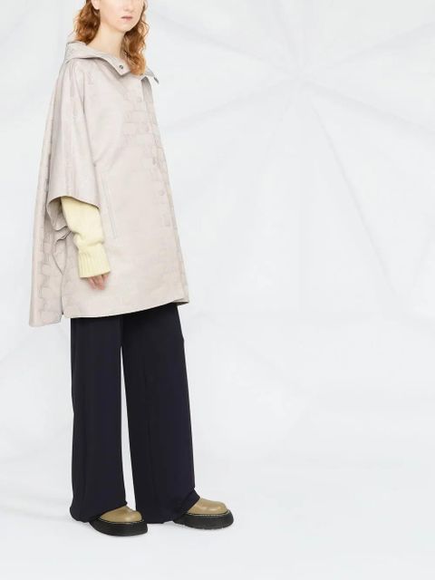 Max Mara monogram jacquard satin coat - Neutrals