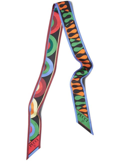 PUCCI Onde Leocorno-print silk scarf - Green