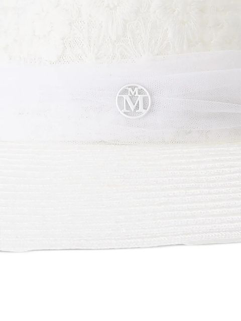 Maison Michel Blanche floral-embroidered sun hat - White - zdjęcie produktu nr 2