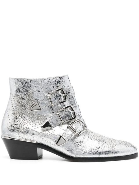 Chloé Susanna short boots - Silver