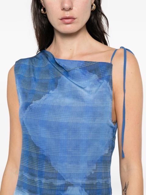 SIR. Isla waves print mini dress - Blue