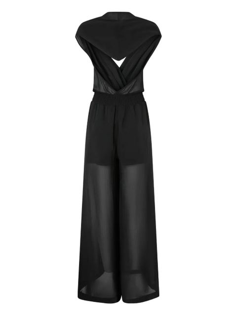 PINKO V-neck flared dress - Black - zdjęcie produktu nr 2