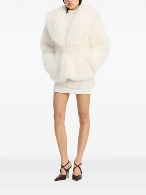 ROTATE BIRGER CHRISTENSEN faux-fur jacket - White