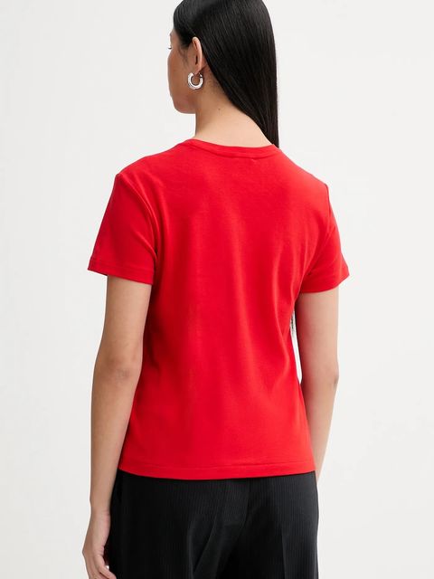 Calvin Klein t-shirt bawełniany damski kolor czerwony LV044E205G