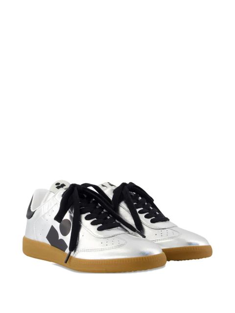 ISABEL MARANT Kaycee leather sneakers - Silver
