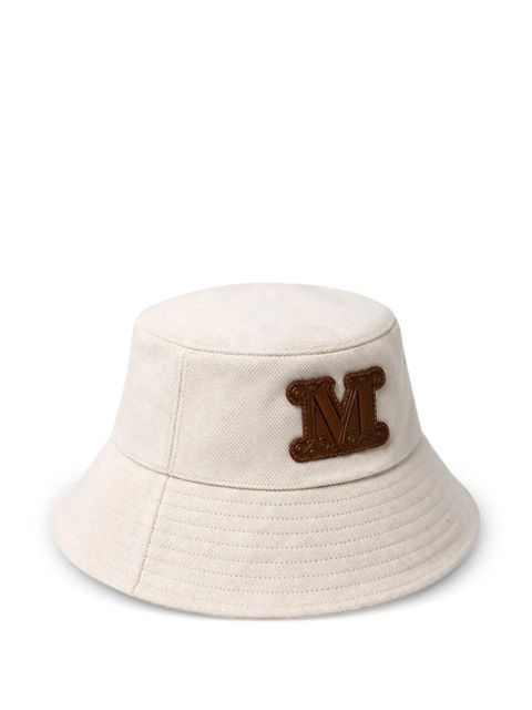 Max Mara logo-appliqué bucket hat - Neutrals