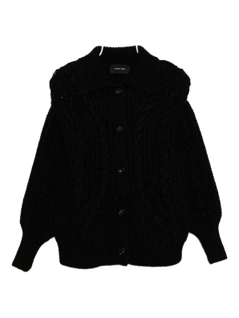 Simone Rocha sculpted chunky cardigan - Black
