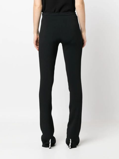 Blumarine logo-buckle flared trousers - Black - zdjęcie produktu nr 2
