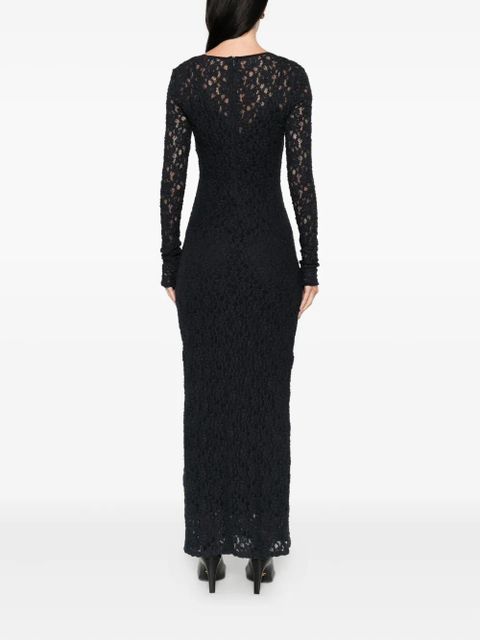 Max Mara long-sleeve textured dress - Blue