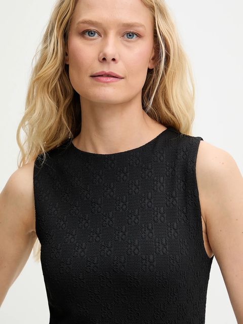 HUGO sukienka kolor czarny mini dopasowana 50542434