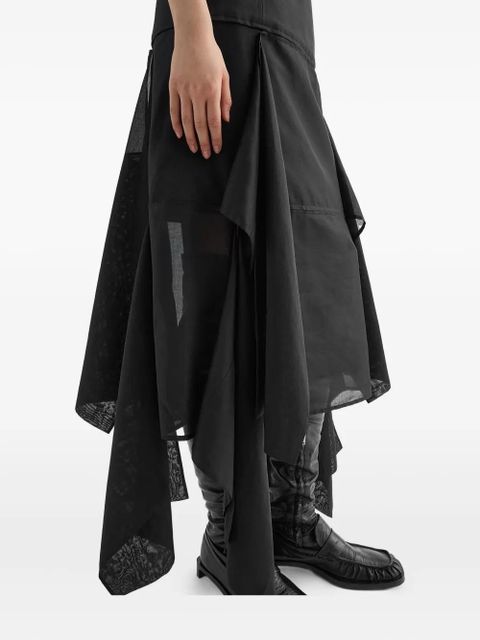 Jil Sander panelled midi skirt - Black