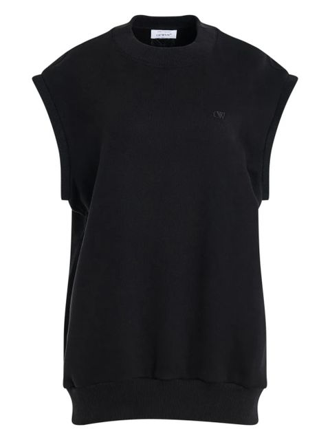 Off-White logo-embroidered sweatshirt - Black