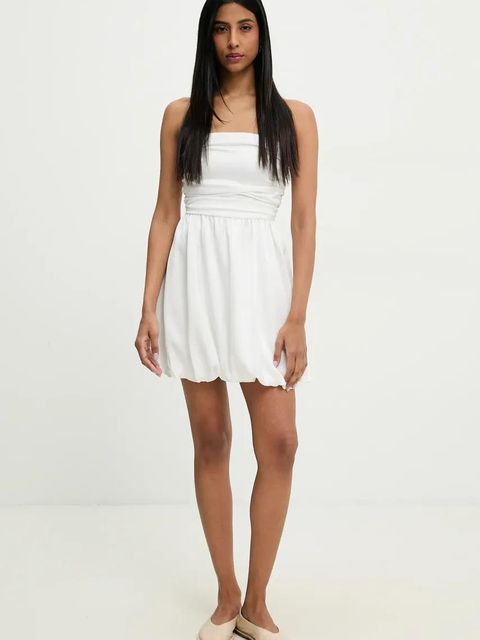 Answear.LAB sukienka kolor biały mini rozkloszowana - zdjęcie produktu nr 2