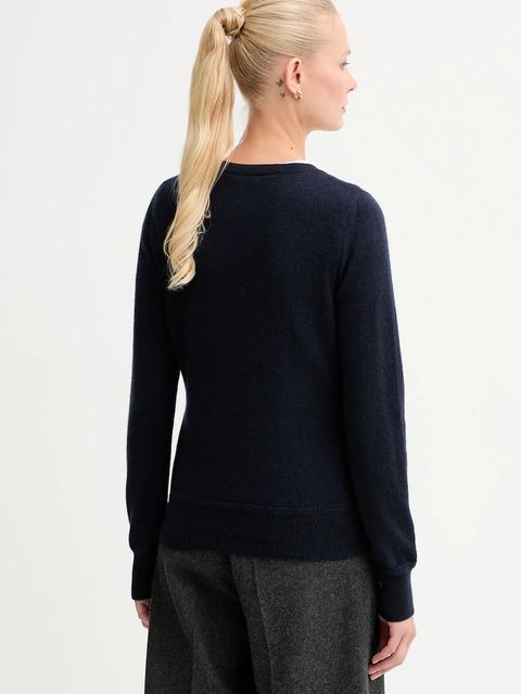 Bally sweter kaszmirowy damski kolor granatowy lekki WKN0AO