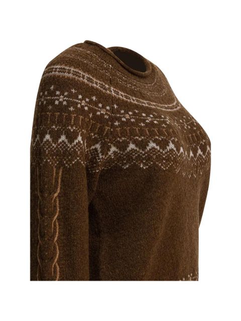 Guest In Residence fair-isle sweater - Brown