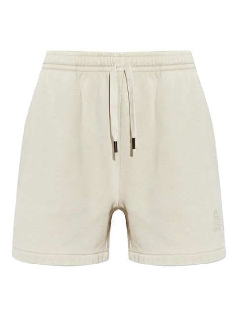 MARANT ÉTOILE Miranae logo-embroired track shorts - Neutrals - zdjęcie produktu nr 1