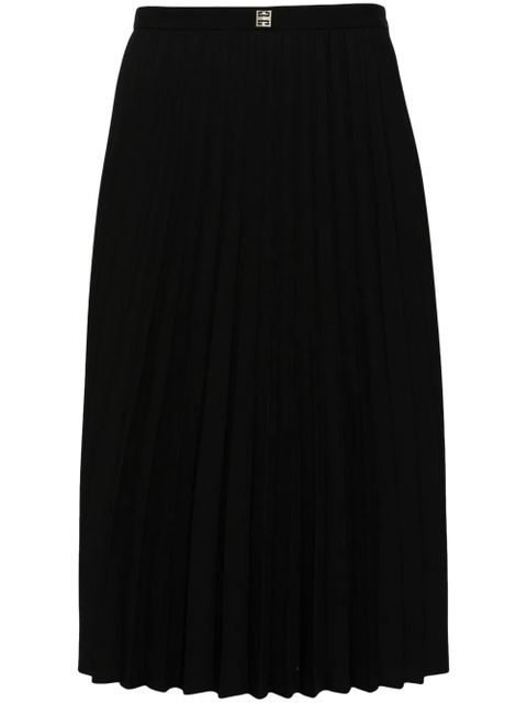 Givenchy 4G-plaque pleated midi skirt - Black - zdjęcie produktu nr 1