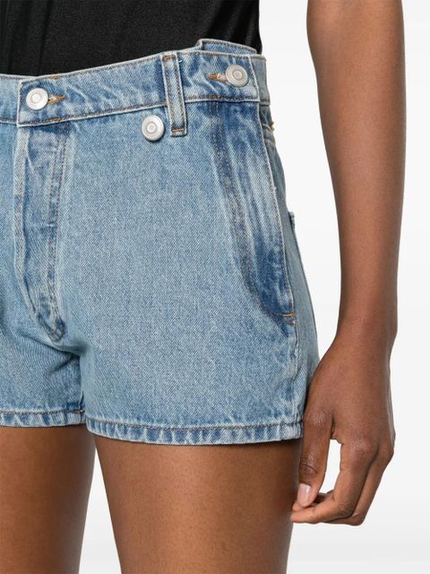 Coperni mid-rise denim shorts - Blue