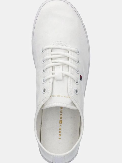 Tommy Hilfiger tenisówki CANVAS LACE UP SNEAKER kolor biały FW0FW08641
