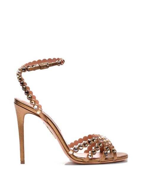 Aquazzura strass buckle tequila sandals - Gold - zdjęcie produktu nr 1