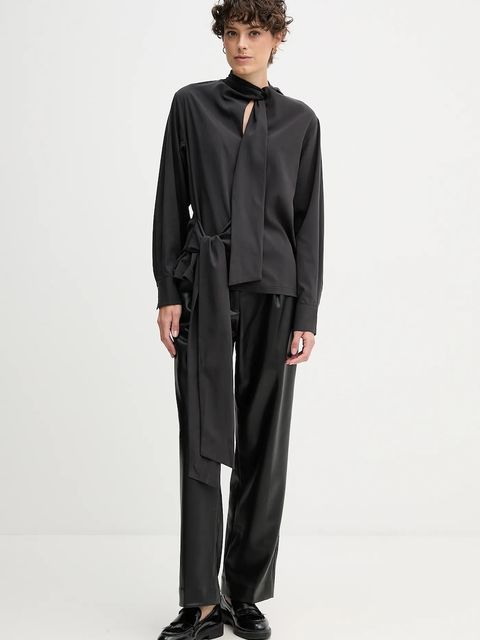 Sandro Ferrone bluzka damska kolor czarny gładka S165YBFCRUSCA - zdjęcie produktu nr 2