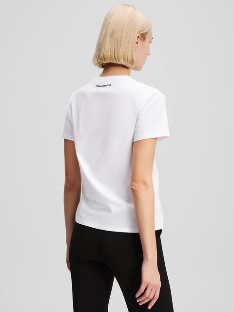Karl Lagerfeld t-shirt bawełniany - zdjęcie produktu nr 1
