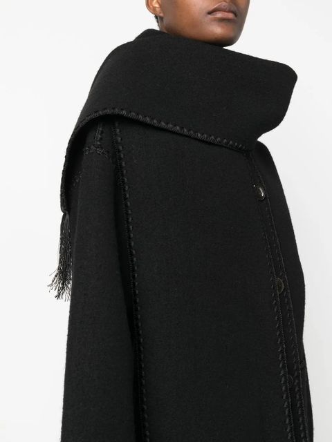 TOTEME embroidered scarf jacket - Black