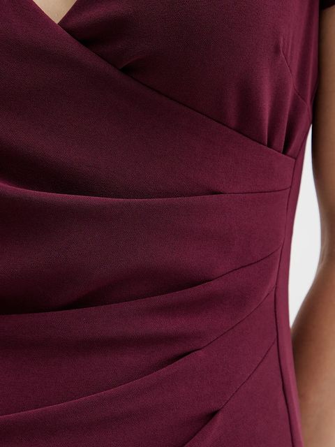 Armani Exchange sukienka kolor bordowy maxi dopasowana XW000665 AF10872