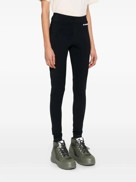 Jil Sander logo-print leggings - Blue