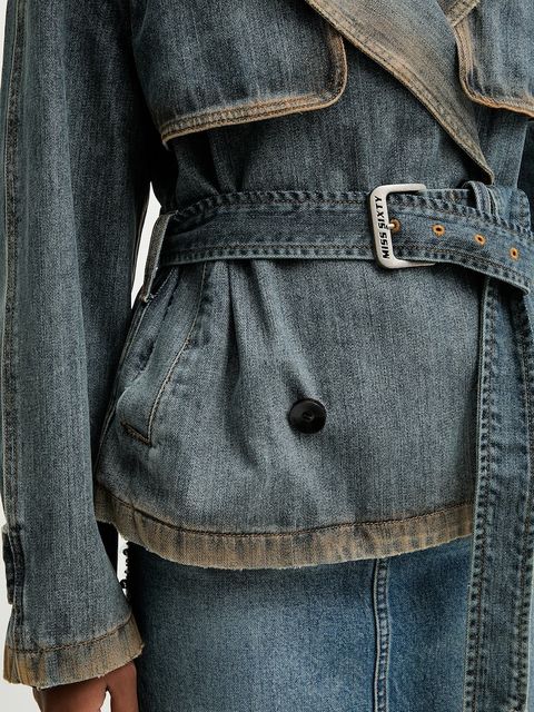 Miss Sixty płaszcz jeansowy