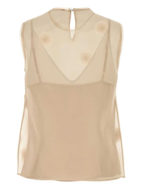 Max Mara Achille organza top - Neutrals - zdjęcie produktu nr 2