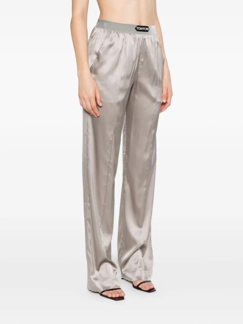 TOM FORD logo-patch trousers - Grey - zdjęcie produktu nr 2
