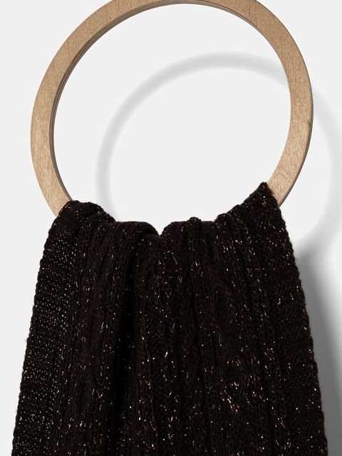 Twinset szalik damski kolor brązowy gładki 252TO519A - zdjęcie produktu nr 2