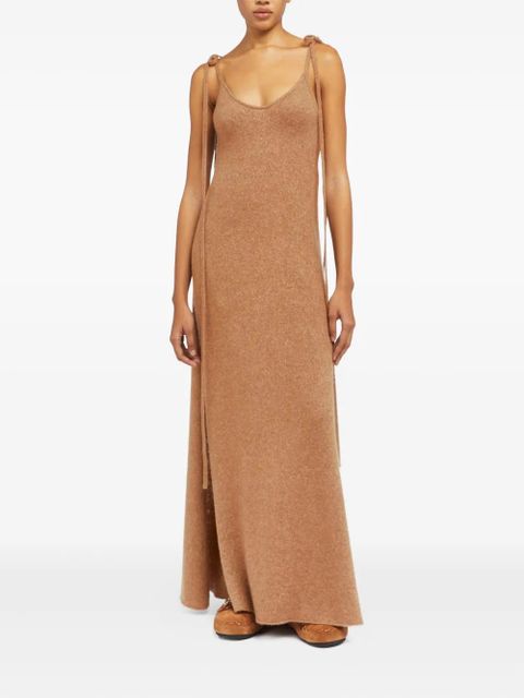Alanui Finest tie-detail maxi dress - Brown